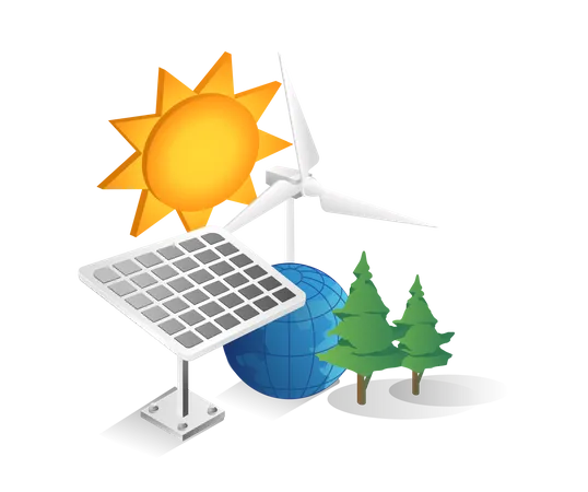 Green energy  Illustration