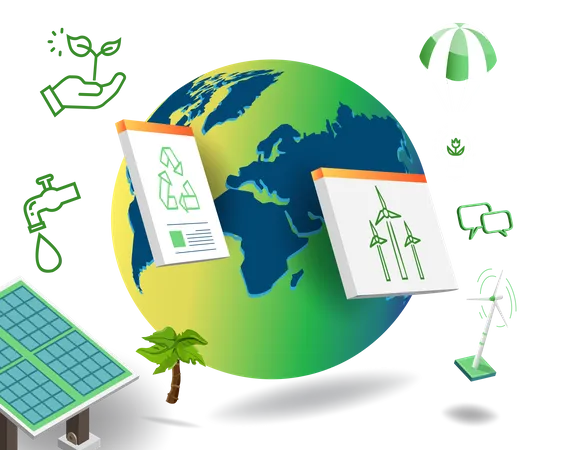 Green energy  Illustration