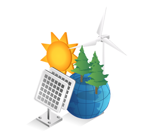 Green energy  Illustration