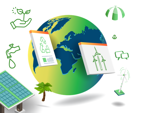 Green energy  Illustration