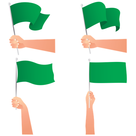 Green flag  Illustration