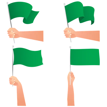 Green flag  Illustration