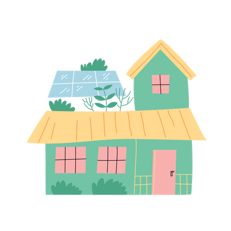 Green house  Illustration