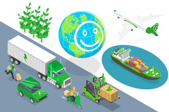 Green Logistics Illustration