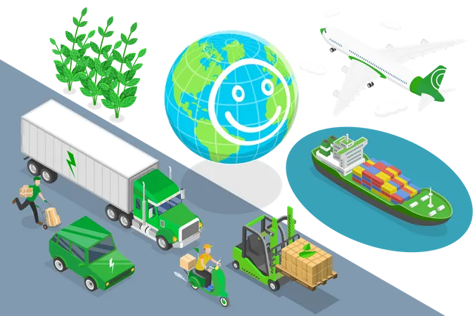 Green Logistics  Illustration