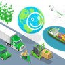 sustainable supply chain illustration