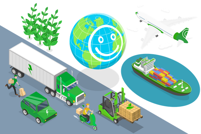 Green Logistics  Illustration