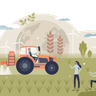illustration for self driving cultivator