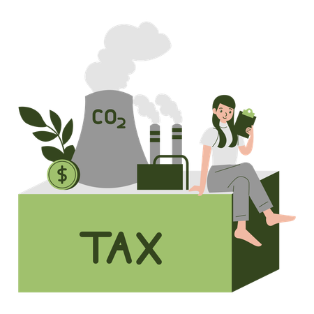 Green Tax Sustainability  Illustration