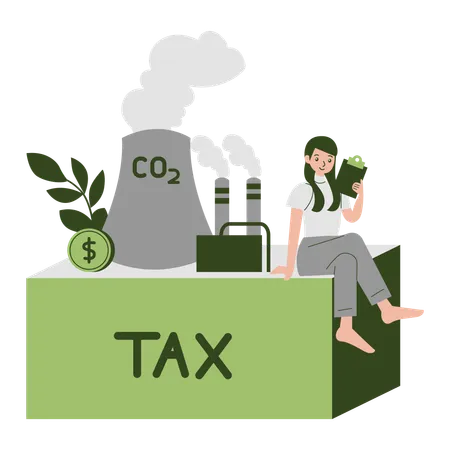 Green Tax Sustainability  Illustration