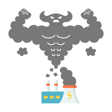 Greenhouse gas emissions  Illustration