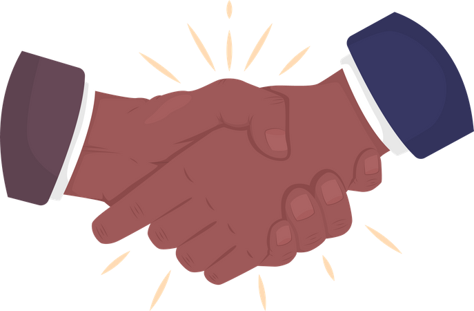 Greeting Handshake Illustration