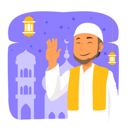 Greetings Fellow Muslims  Illustration