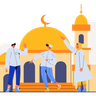 muslim temple illustrations