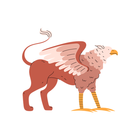 Griffin mythical creature  Illustration