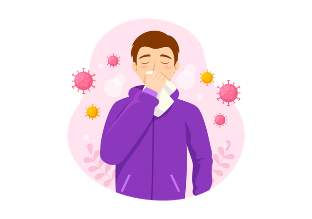 Grippe et rhume  Illustration