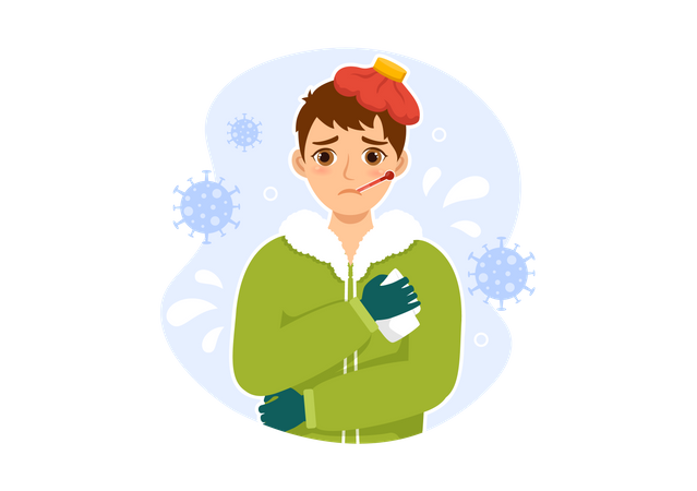 Grippe et rhume  Illustration
