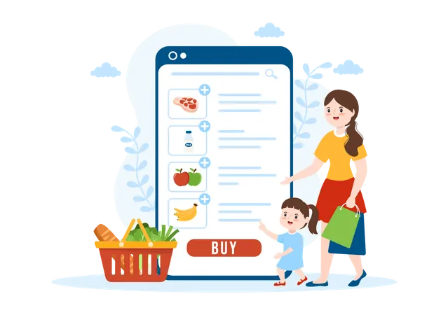 Grocery app  Illustration