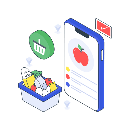 Grocery App  Illustration