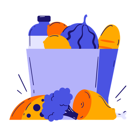 Grocery bag  Illustration