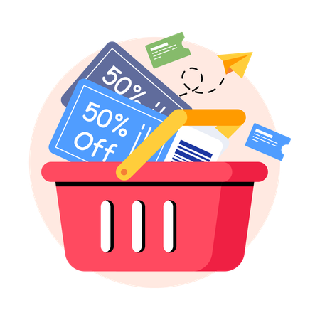 Grocery Coupons  Illustration