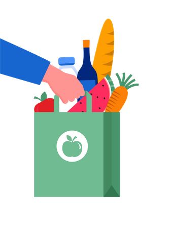 Grocery delivery Illustration