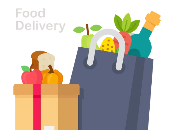 Grocery delivery  Illustration