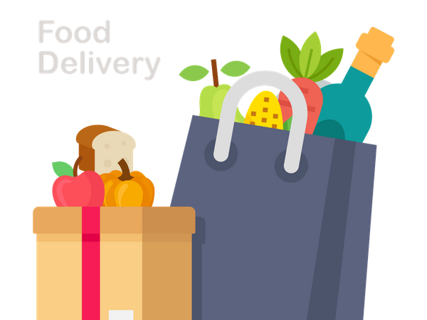 Grocery delivery  Illustration