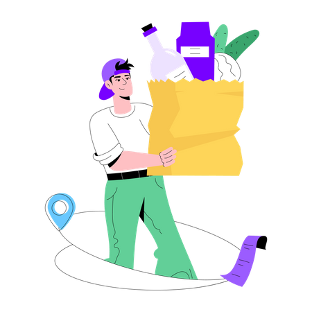 Grocery Delivery  Illustration