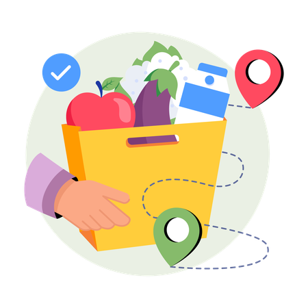 Grocery Delivery  Illustration