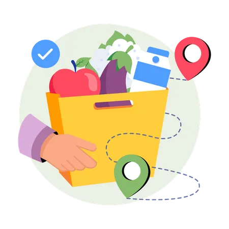 Grocery Delivery  Illustration
