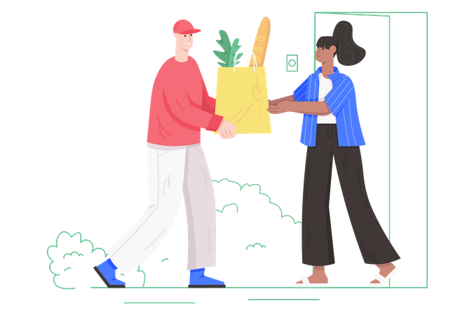 Grocery Delivery  Illustration