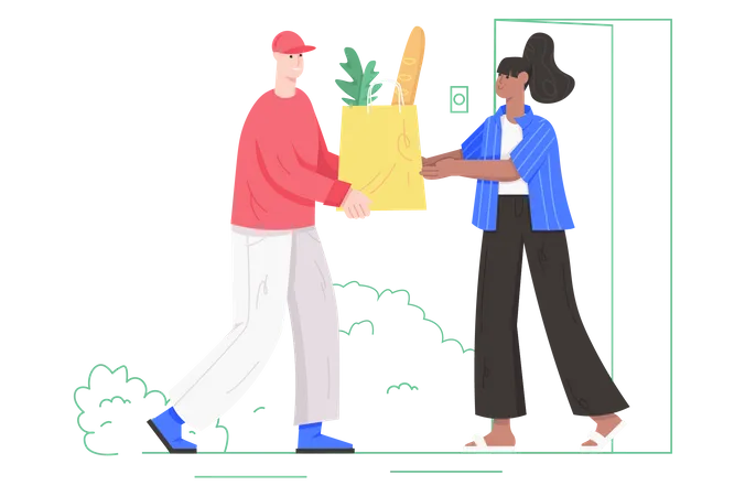 Grocery Delivery  Illustration