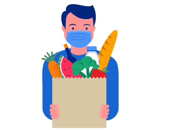 Grocery delivery  Illustration