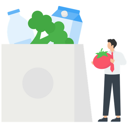 Grocery items Illustration