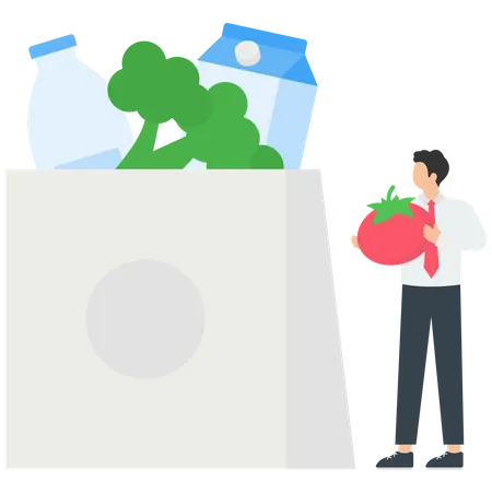 Grocery items  Illustration