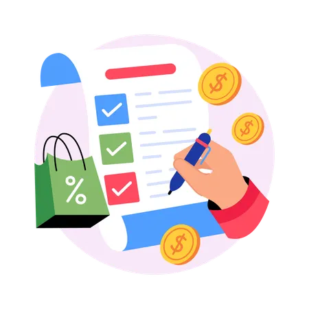 Grocery List  Illustration