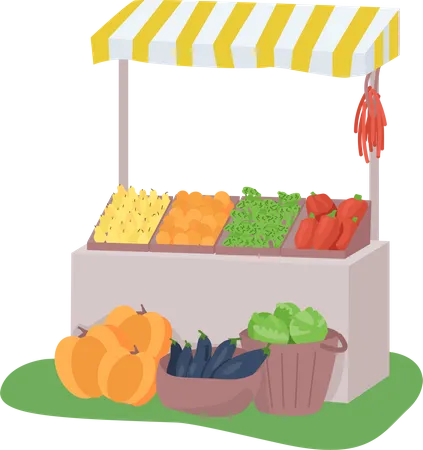 Grocery market Illustration
