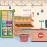 modern supermarket illustrations free