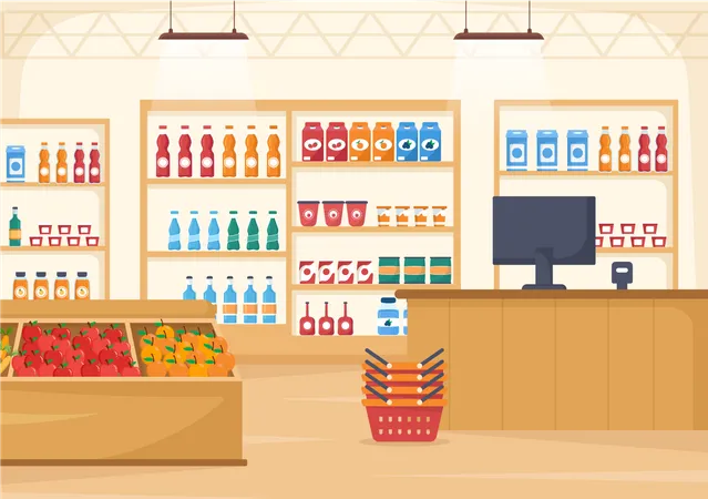 Grocery Shop Illustration