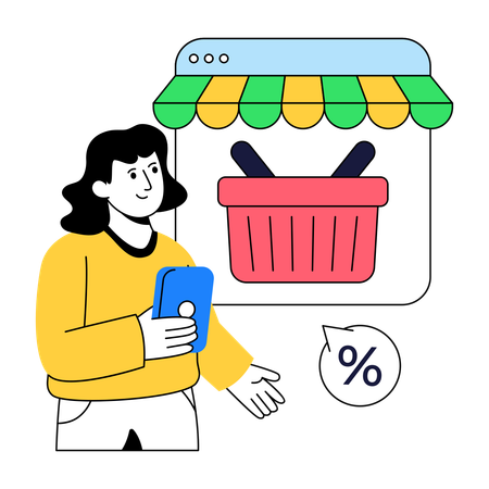 Grocery Shopping  Illustration