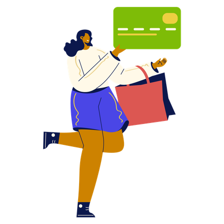 Grocery Shopping Payment  Illustration