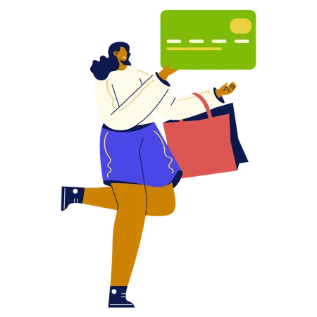 Grocery Shopping Payment  Illustration
