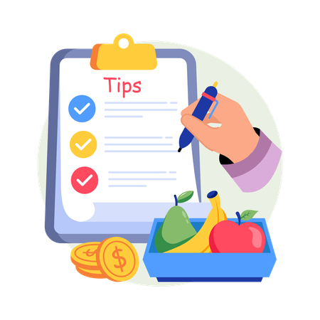 Grocery Shopping Tips  Illustration