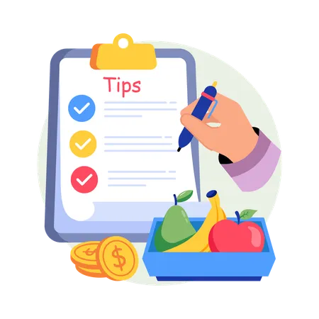 Grocery Shopping Tips  Illustration