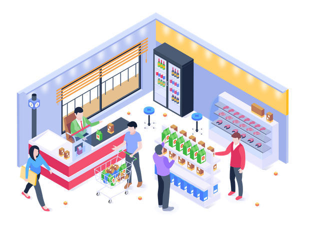 Grocery Store Illustration