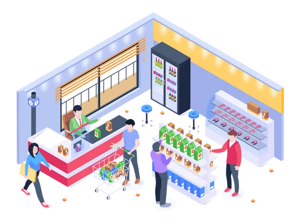 Grocery Store Illustration