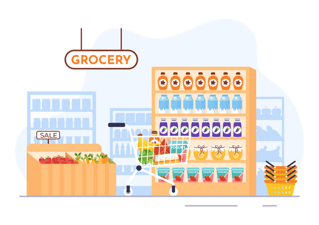 Grocery Store  Illustration