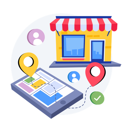 Grocery Store Near Me  Illustration