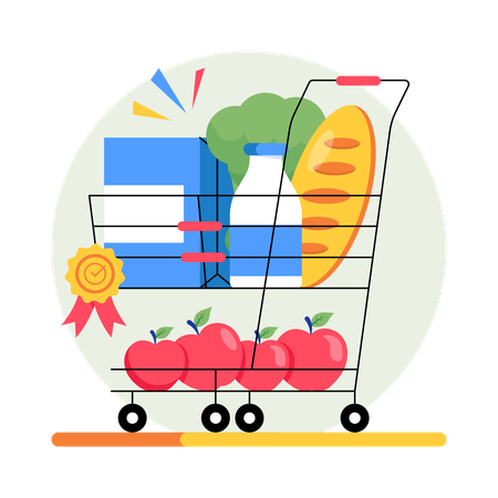 Grocery Store Rewards  Illustration
